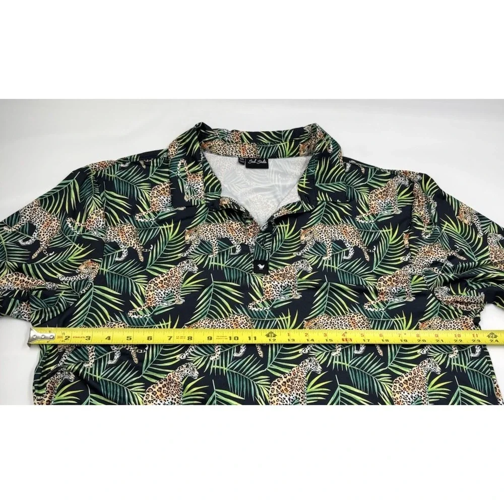 Bad‎ Birdie Men's XXL Graphic Black Polyester Short Sleeve Golf Polo